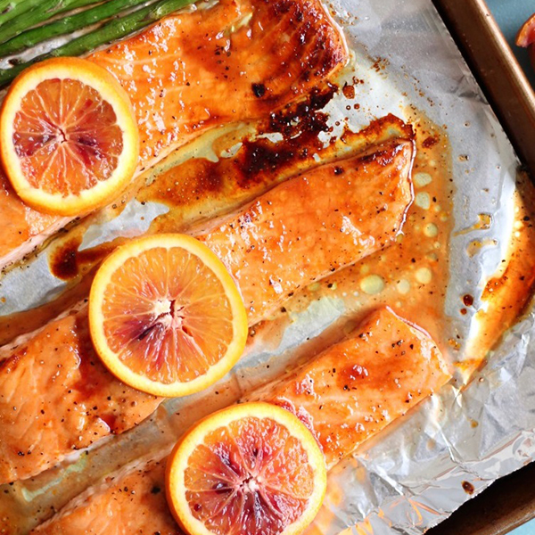 Blood Orange Honey Salmon